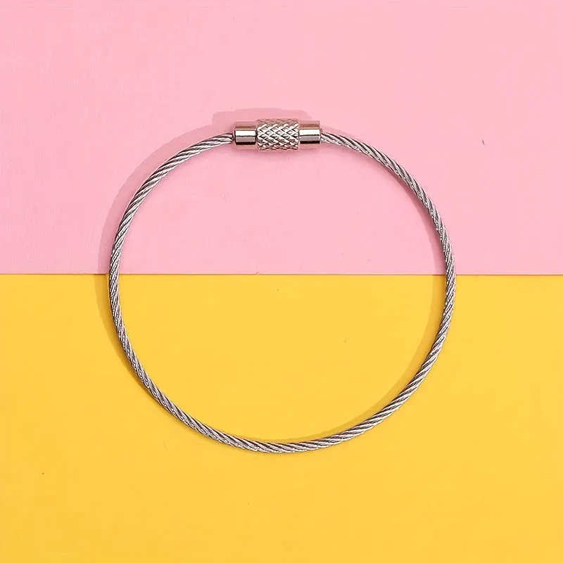 Colorful Stainless Steel Wire Keychains for Organization and Style