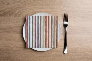 Colorful Stripe Cocktail Napkin