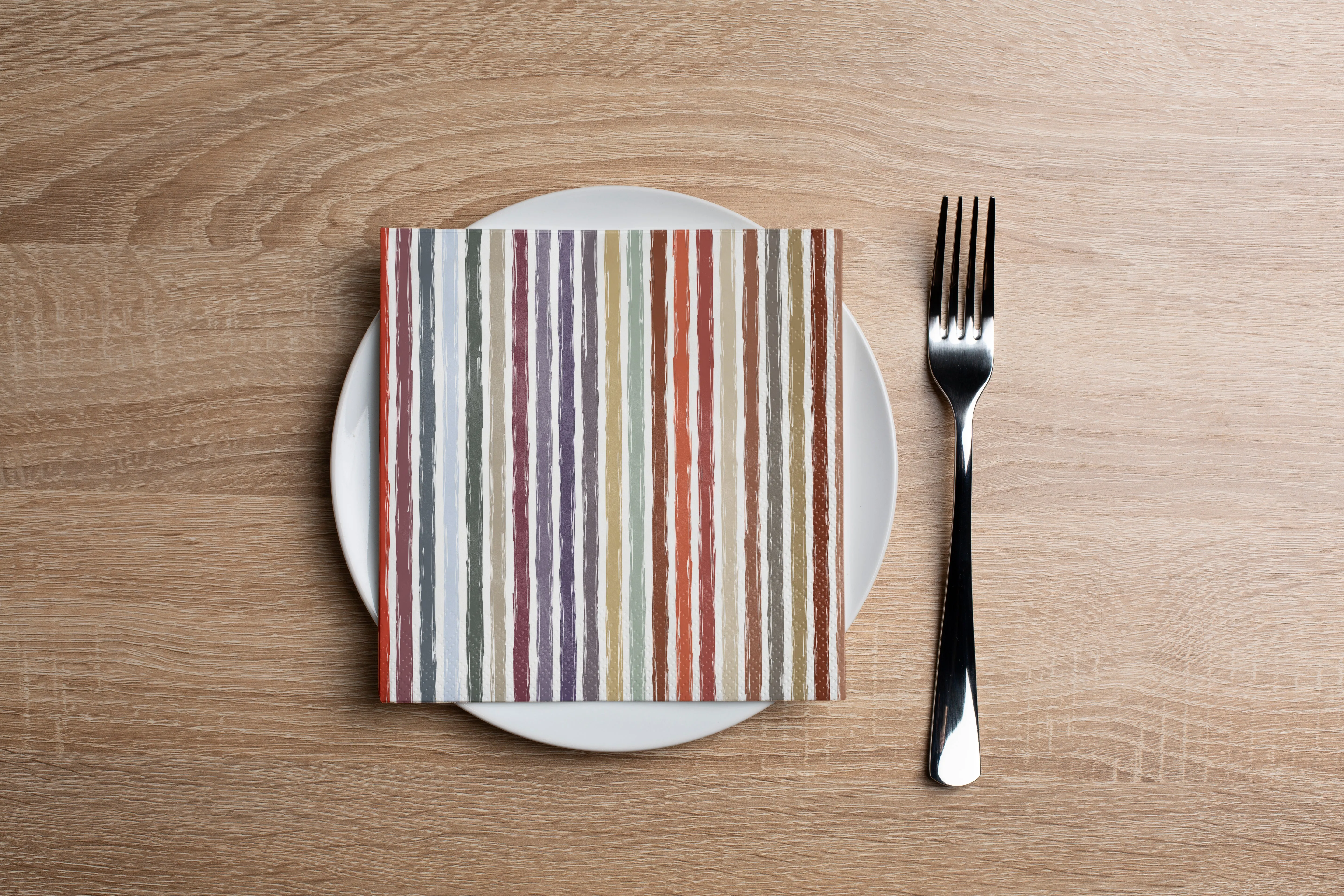 Colorful Stripe Cocktail Napkin
