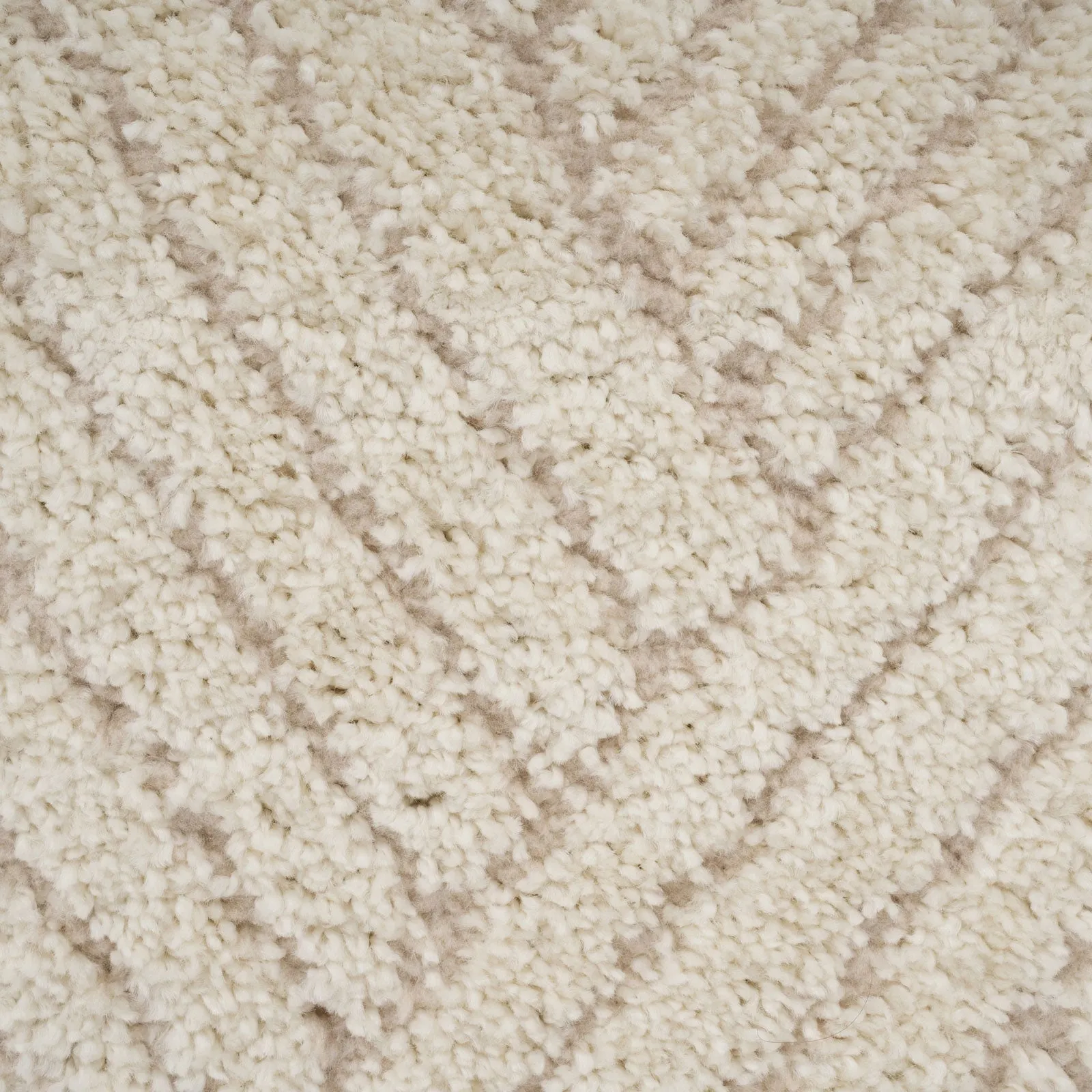 Cream Carved Runner Rug - Affa