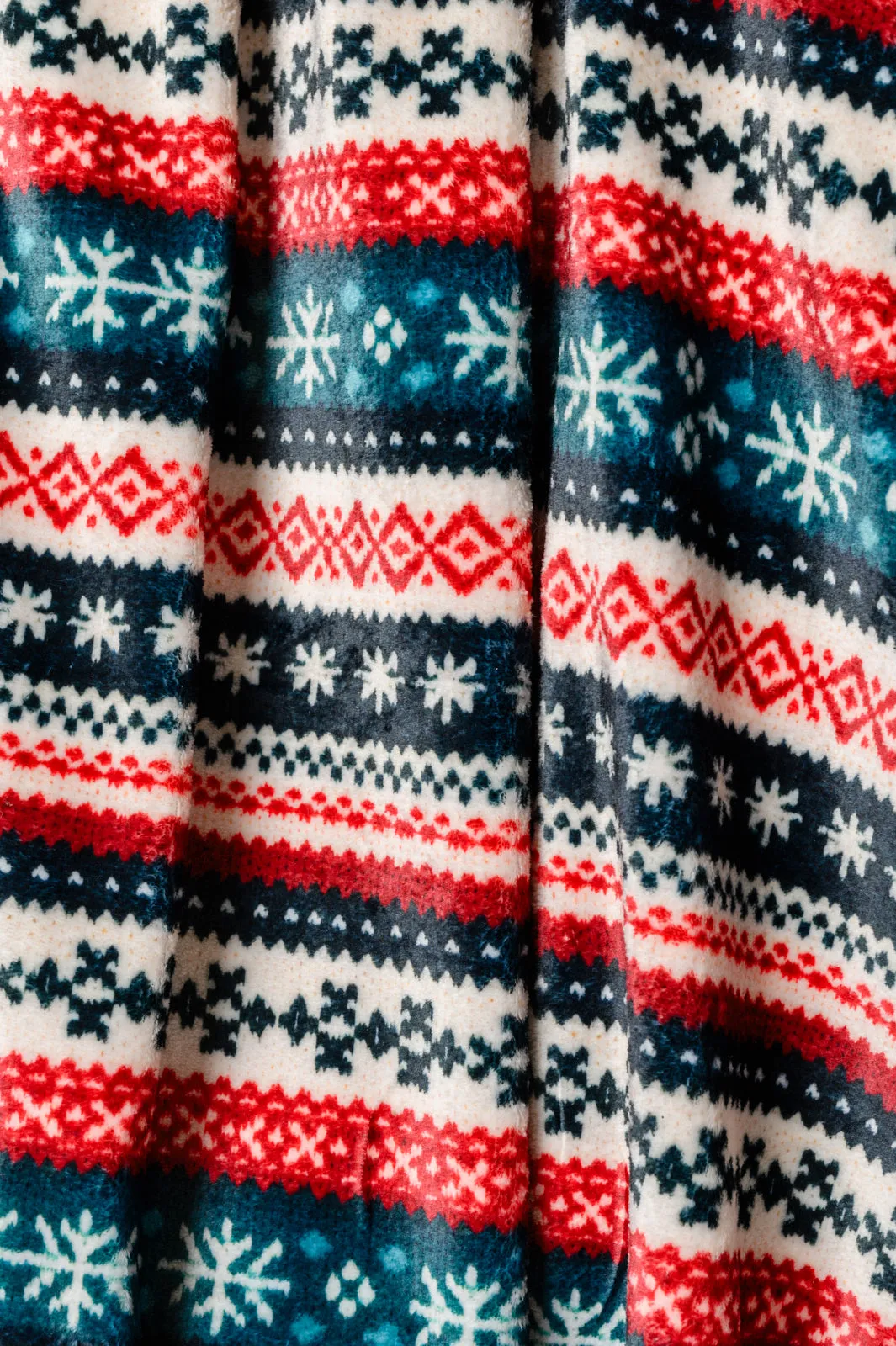 Cuddle Culture Holiday Fleece Blanket in Sweater Knit