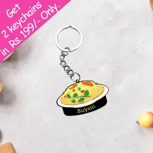 Customized Indian Food Keychain With Name