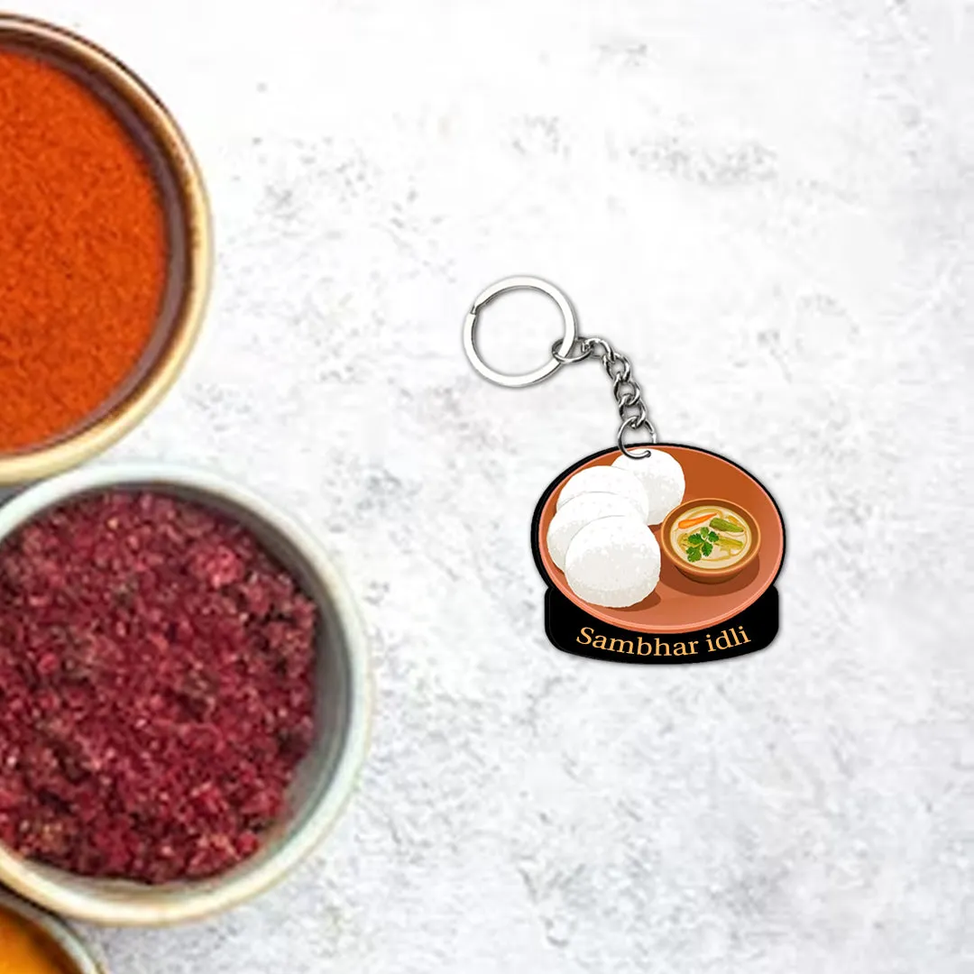 Customized Indian Food Keychain With Name