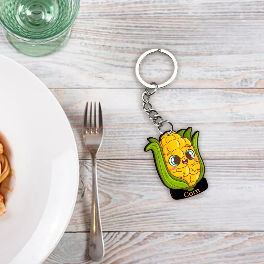 Customized Indian Food Keychain With Name