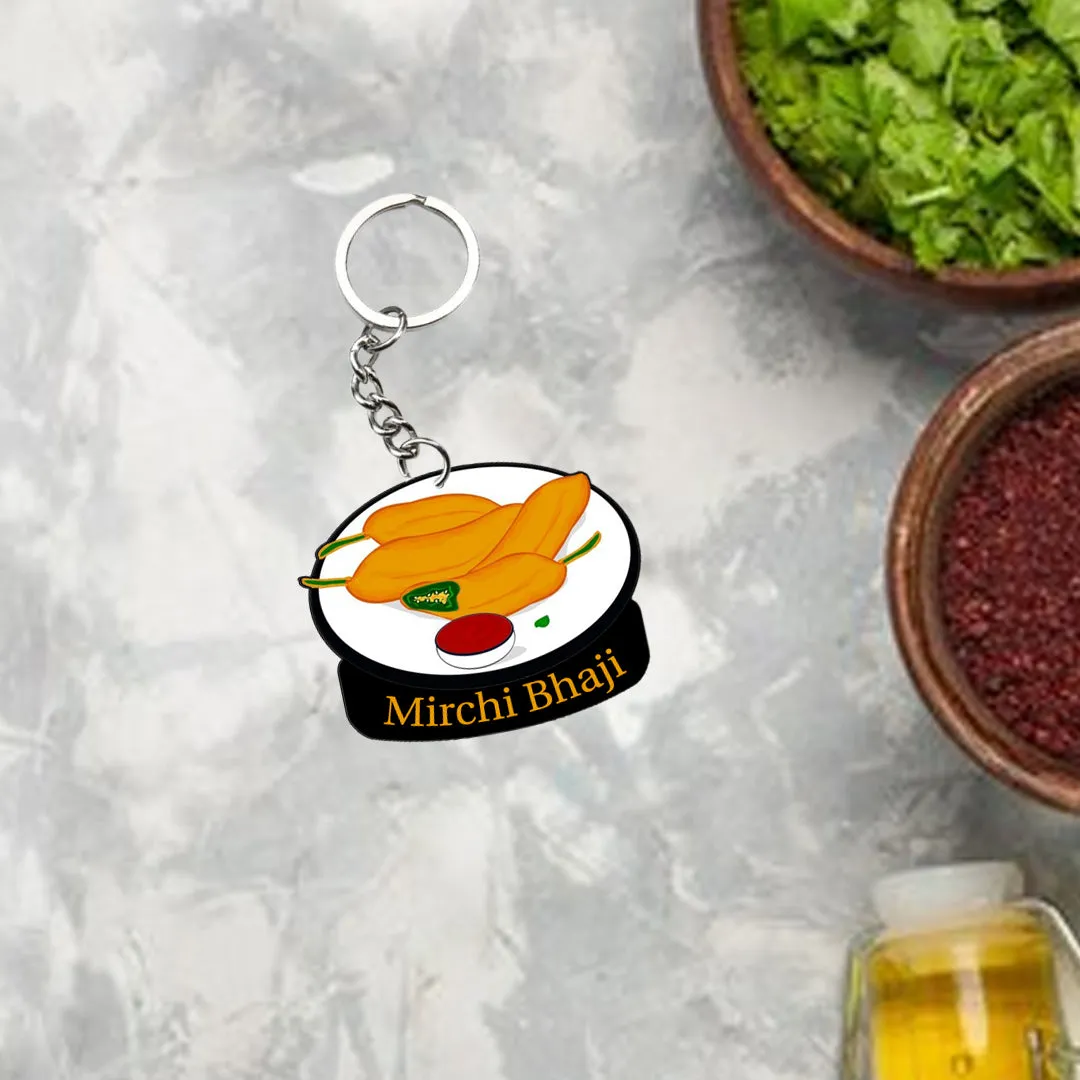 Customized Indian Food Keychain With Name
