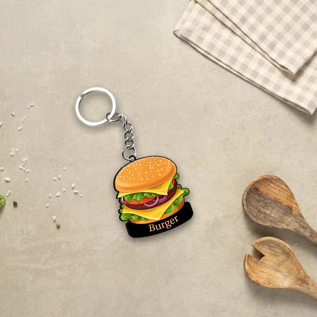 Customized Indian Food Keychain With Name