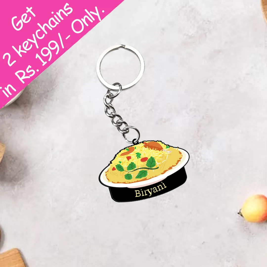 Customized Indian Food Keychain With Name