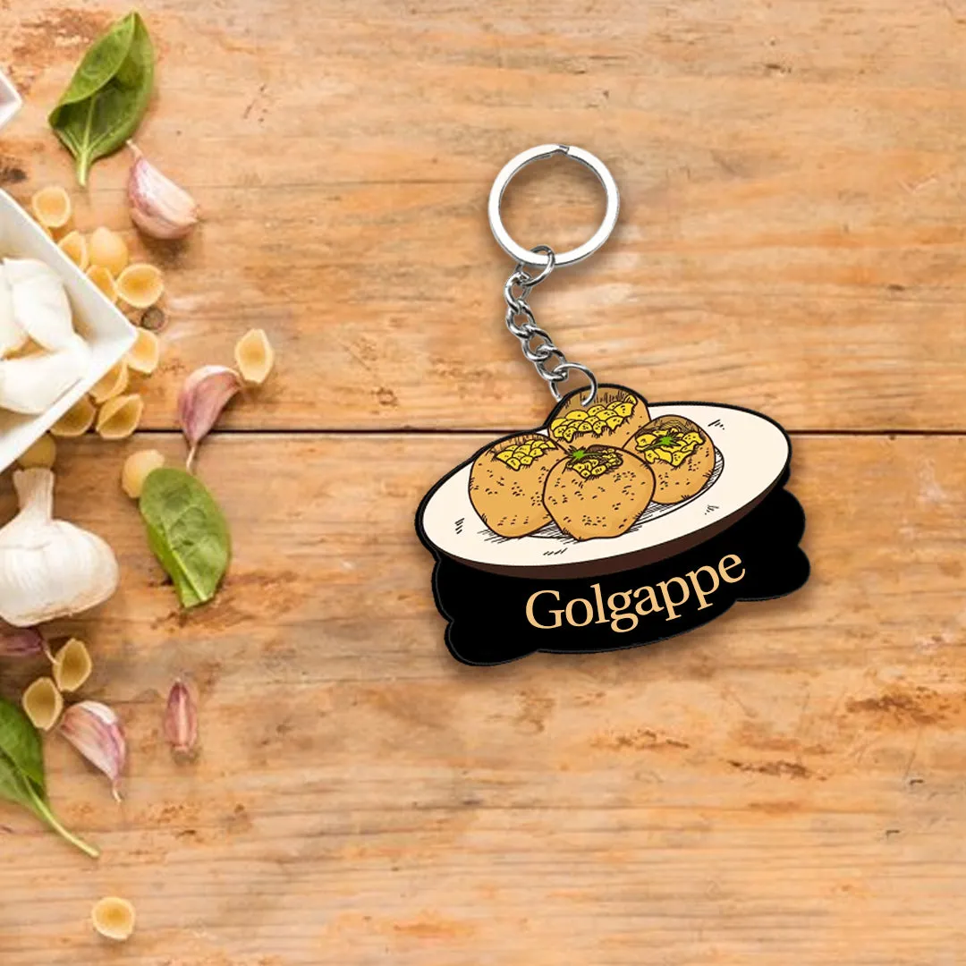 Customized Indian Food Keychain With Name