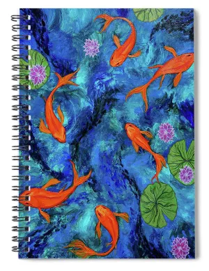 Dancing Koi - Spiral Notebook