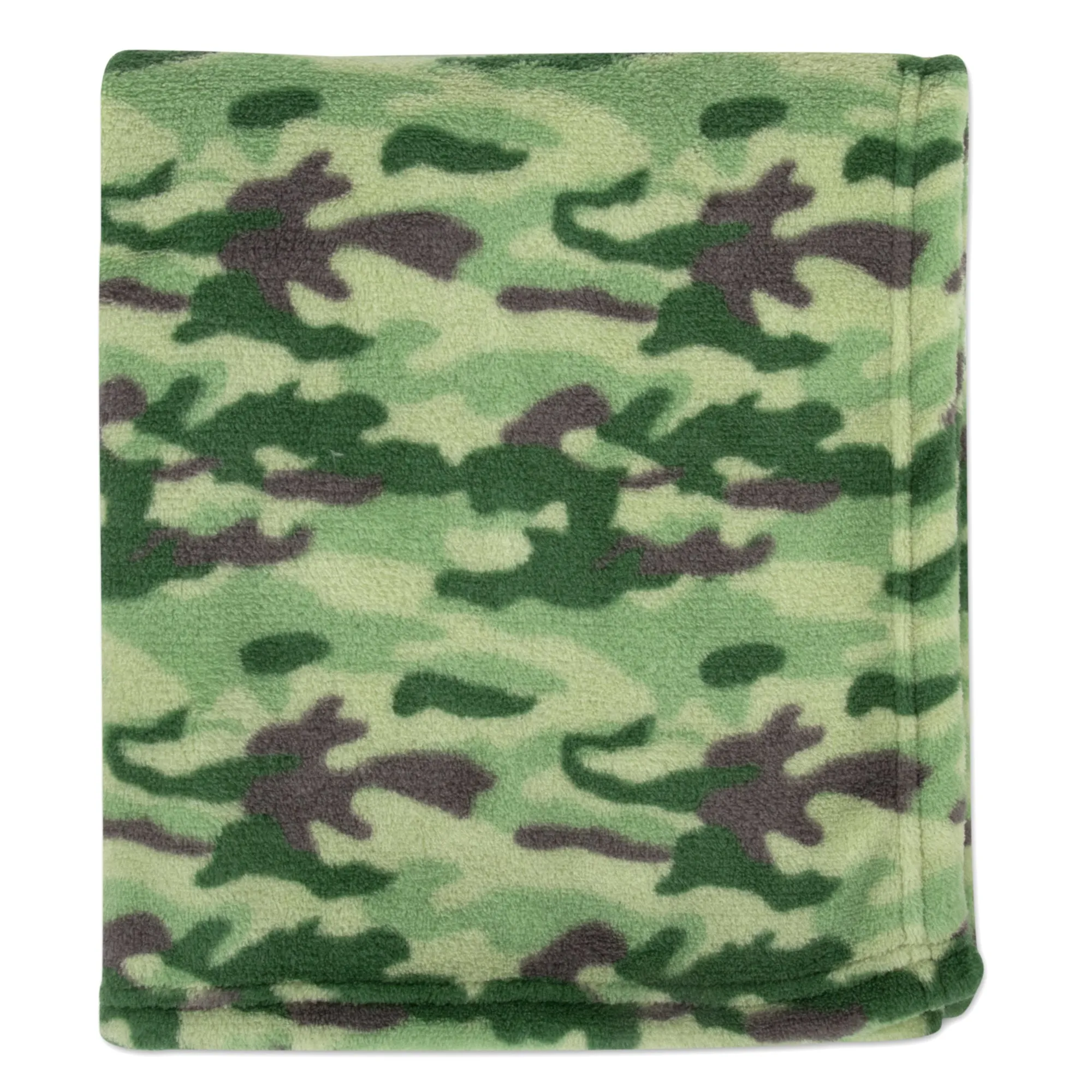 Dinosaur/Camo Printed Blankets 36" x 30" - 2 Pack