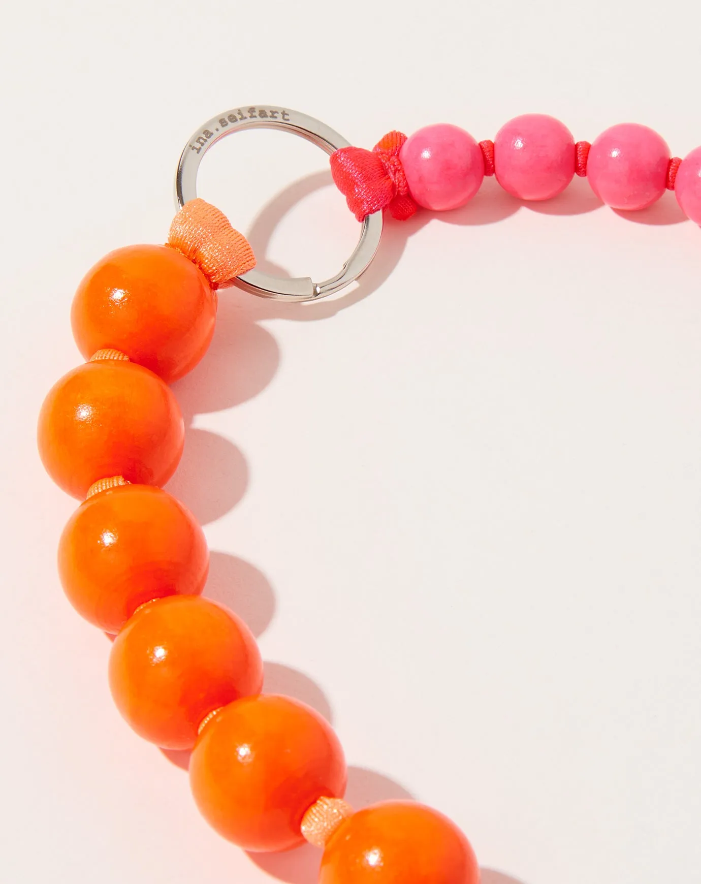 Doppel Handykette Short iPhone Holder in Neon Orange and Neon Pink