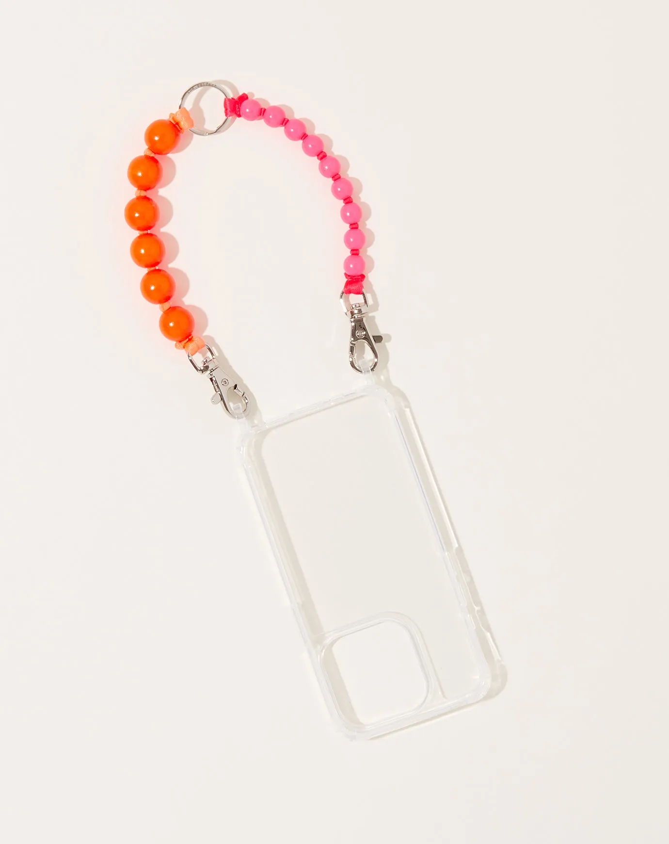 Doppel Handykette Short iPhone Holder in Neon Orange and Neon Pink