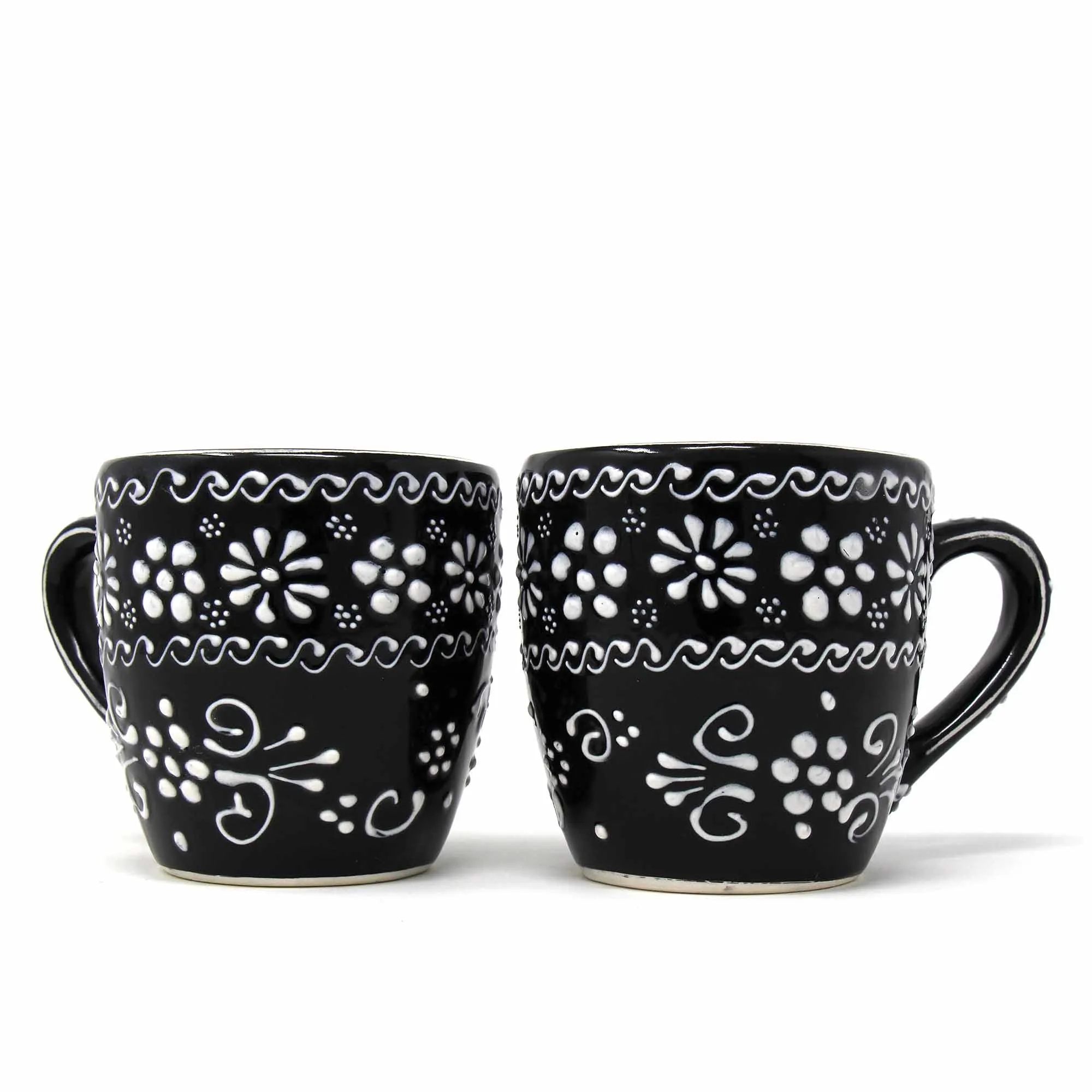 Encantada Handmade Pottery Set of Two Mugs Ink