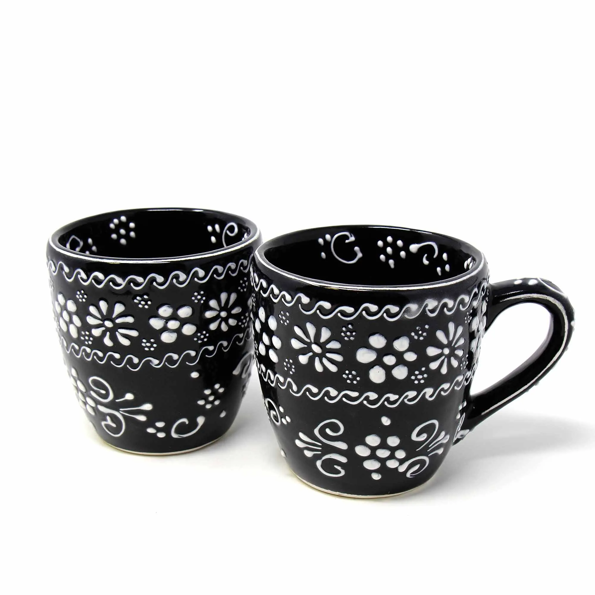 Encantada Handmade Pottery Set of Two Mugs Ink