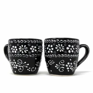 Encantada Handmade Pottery Set of Two Mugs Ink