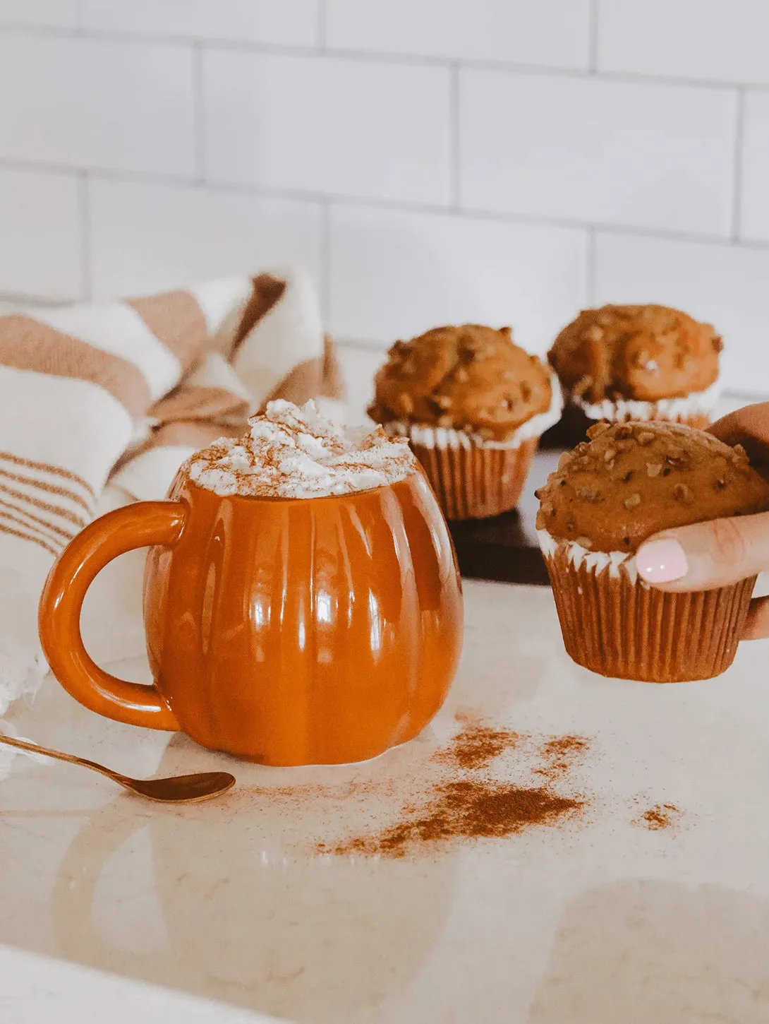 Figurine Coffee Mug - Orange Pumpkin