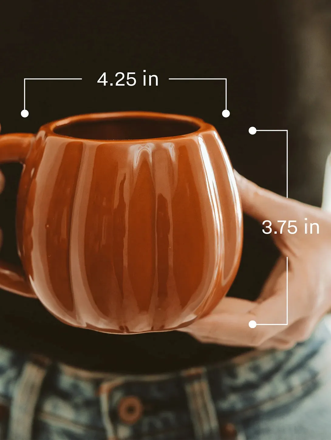 Figurine Coffee Mug - Orange Pumpkin