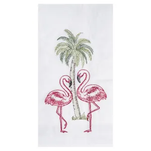 Flamingo Palm Kitchen Towel