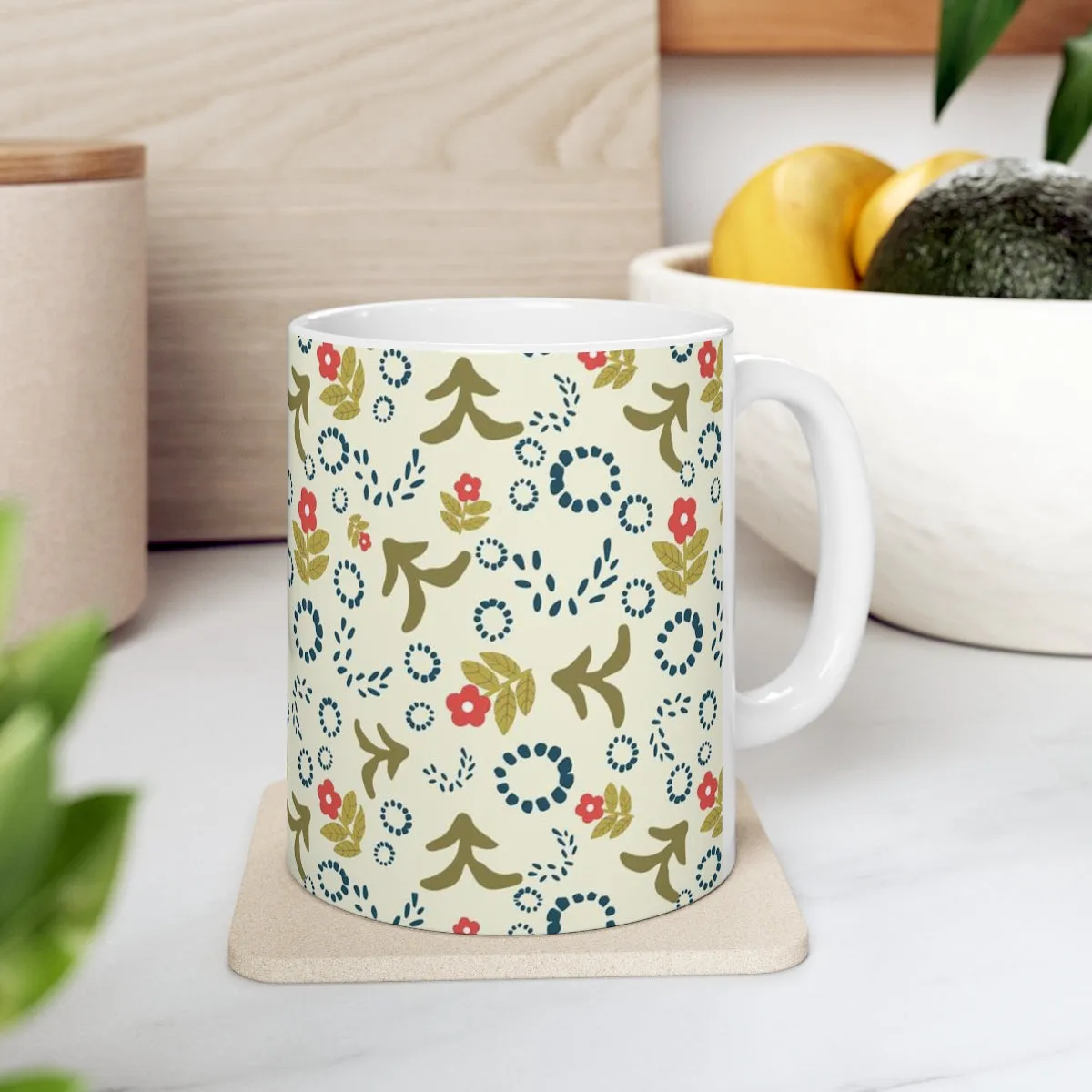 Folk Art Motifs Coffee Mug