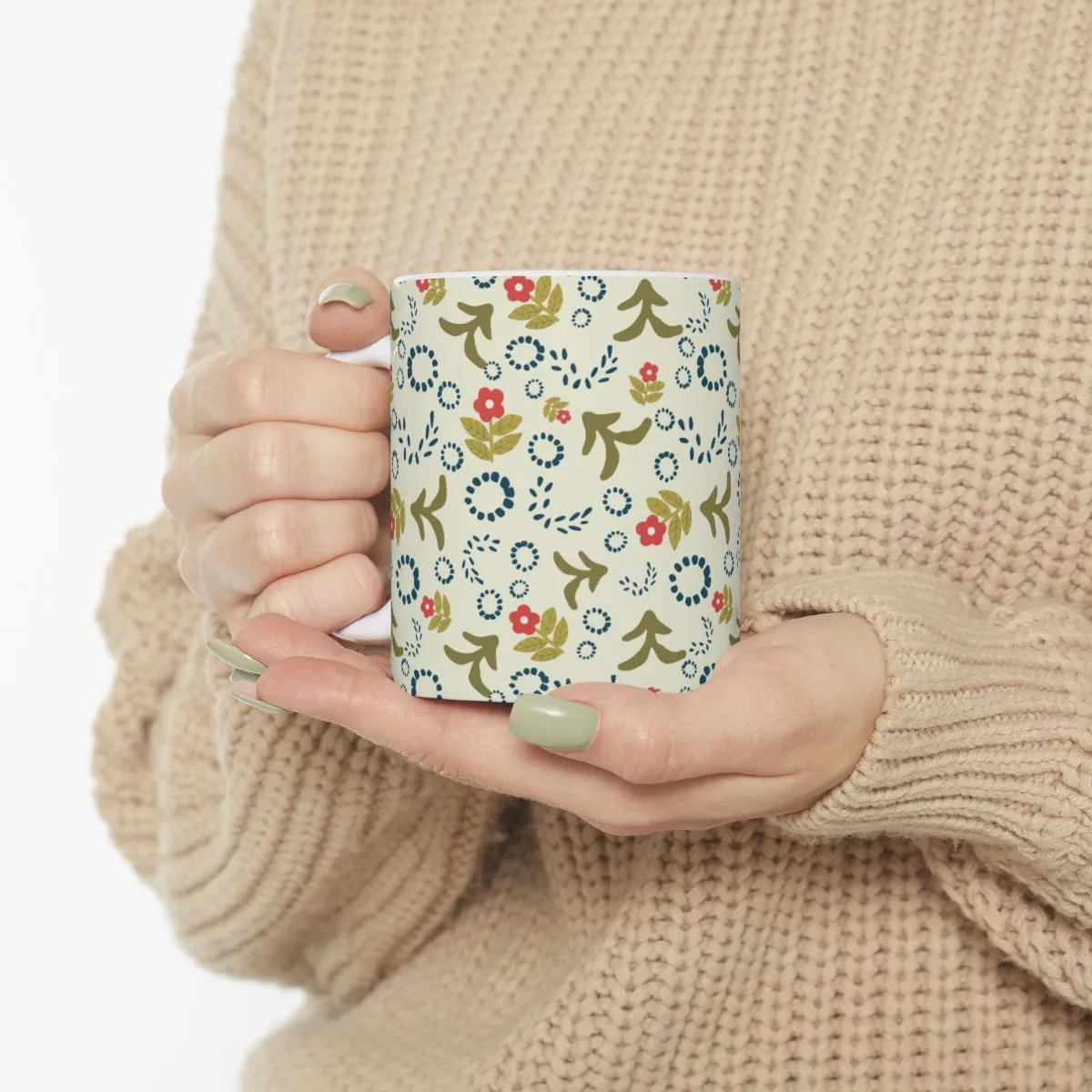 Folk Art Motifs Coffee Mug
