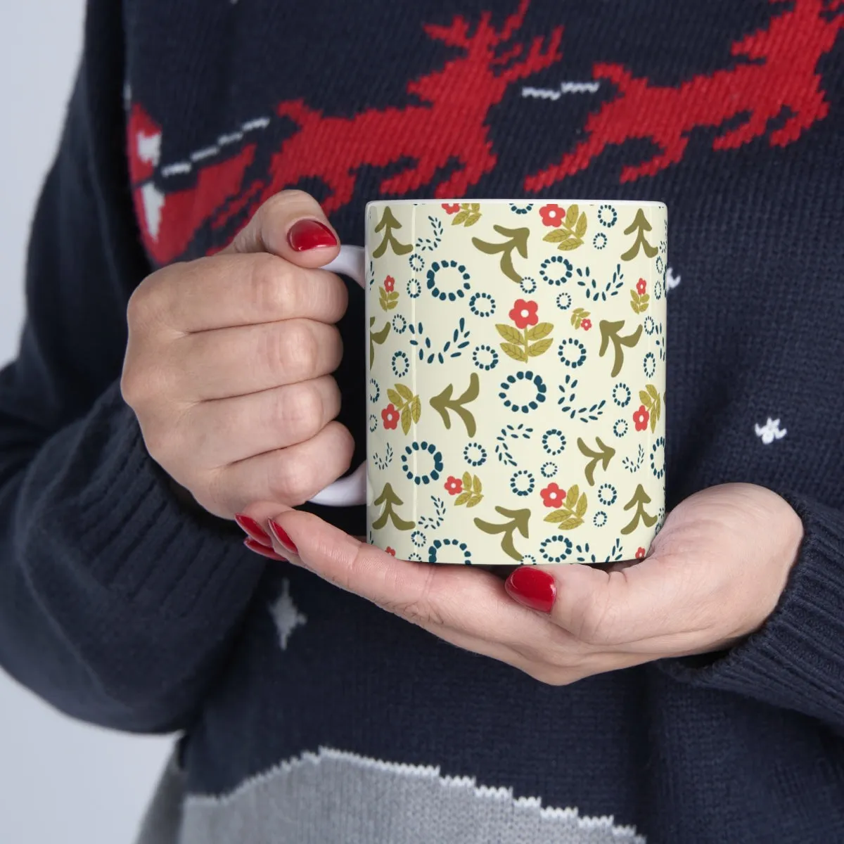 Folk Art Motifs Coffee Mug