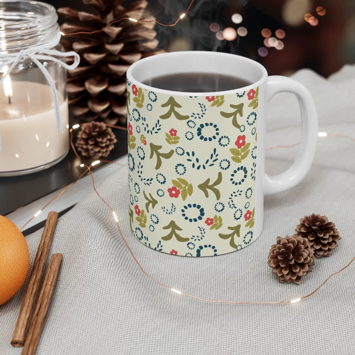 Folk Art Motifs Coffee Mug