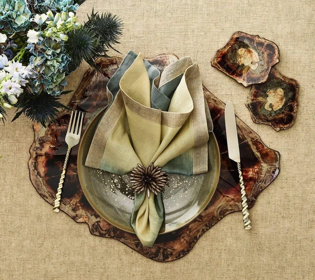 Fossil Drink Coasters in Multi, Set of 4 in a Gift Box