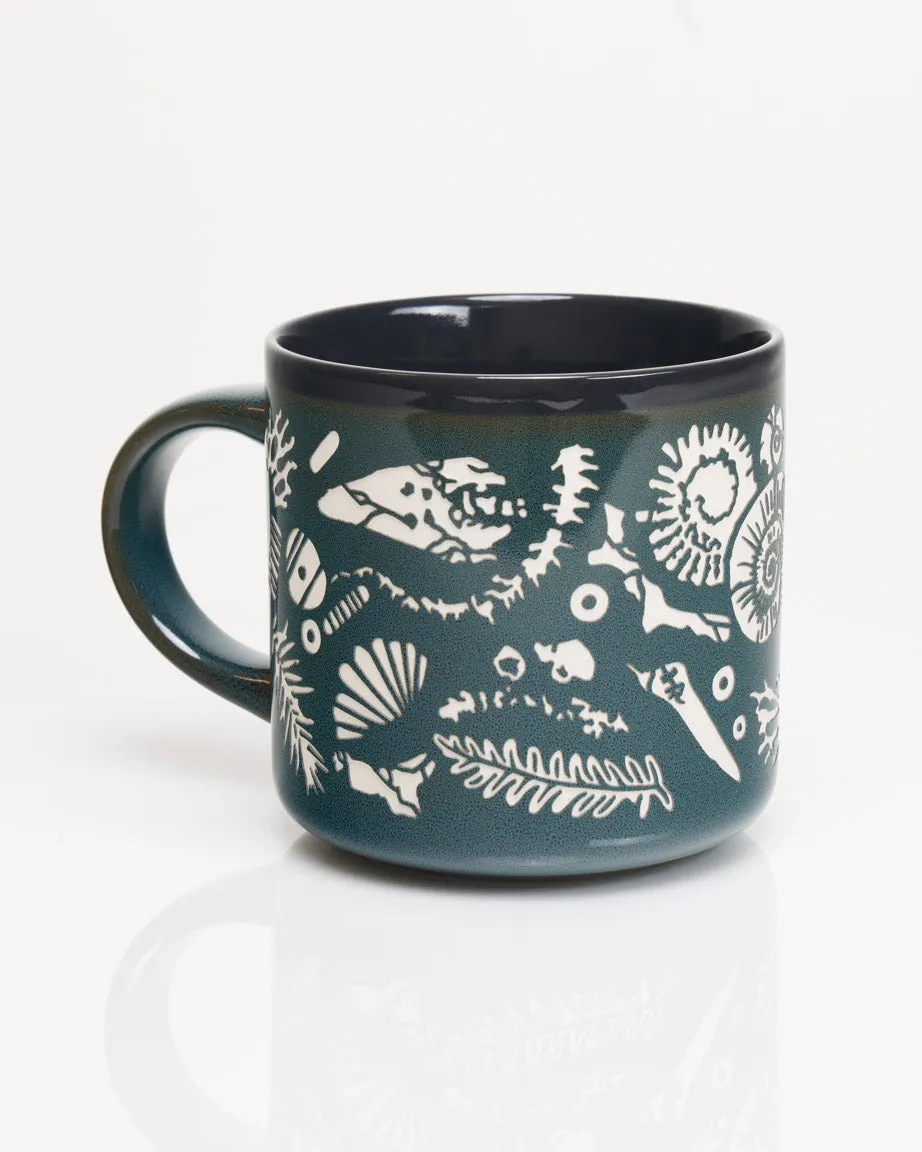 Fossils Hand Carved 15 oz Ceramic Mug
