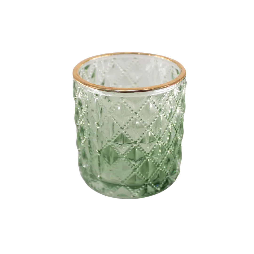 GLASS POT 7X7.5CM GREEN