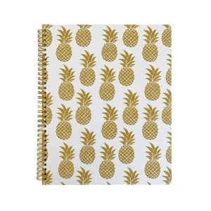 Golden Pineapple Spiral Notebook