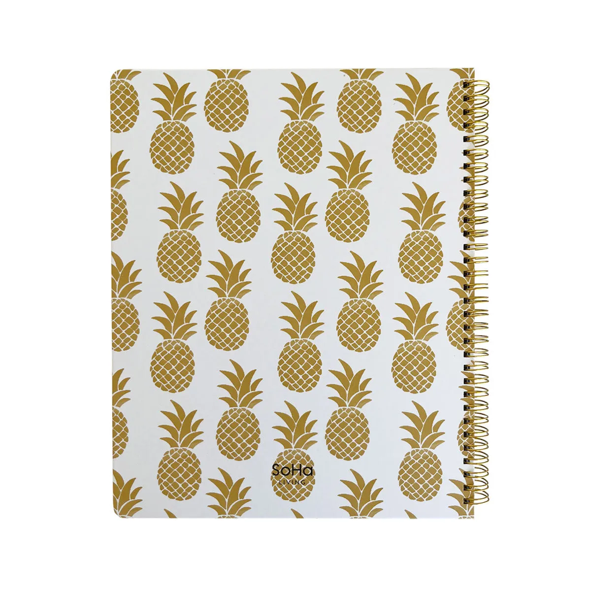 Golden Pineapple Spiral Notebook