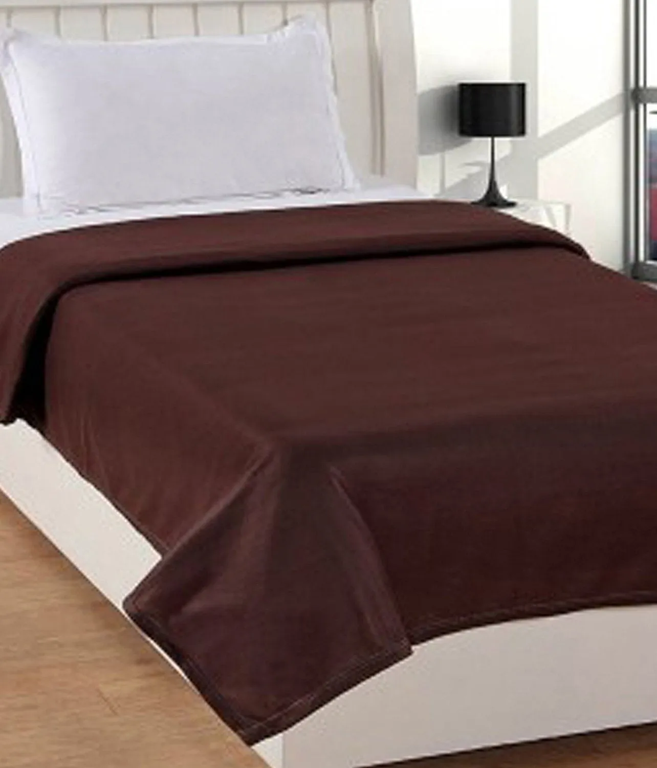 GOYAL'S ® Plain Fleece Warm Single Bed Blanket (Pack of 14)