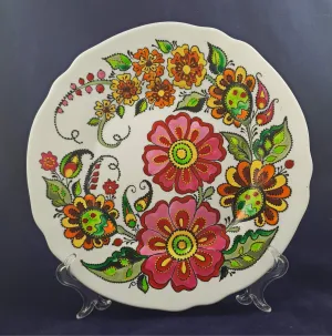 Hand-Painted Porcelain Plate - Spring