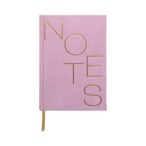Hard Cover Suede Cloth Journal With Pocket -  Notes Lilac
