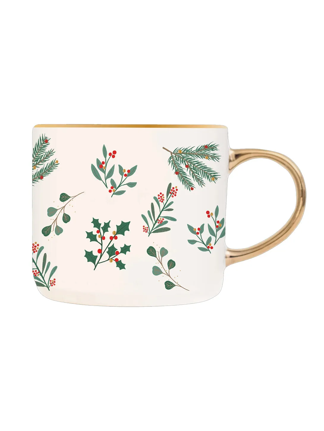 Holiday Greenery Coffee Mug - 17oz