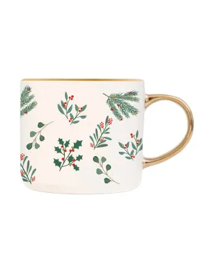Holiday Greenery Coffee Mug - 17oz