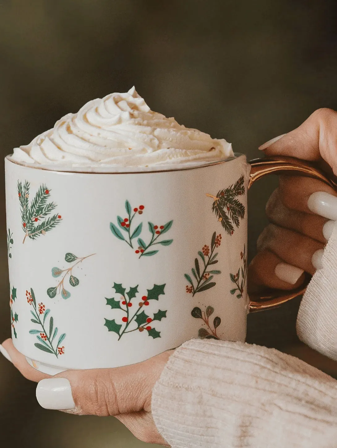 Holiday Greenery Coffee Mug - 17oz