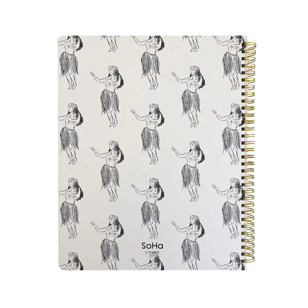 Hula Girl Vintage Spiral Notebook