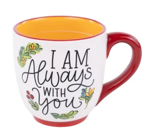 I Am Always With You Red Bird Wreath Mug