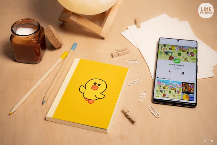 Itoya Profolio Oasis Lined Notebook in LINE FRIENDS "SALLY" - A6