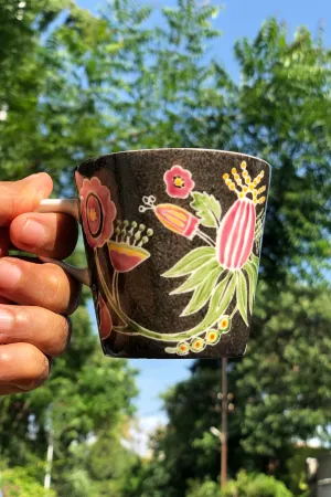 JODI  HAND PAINTED PINE CHAI CUP