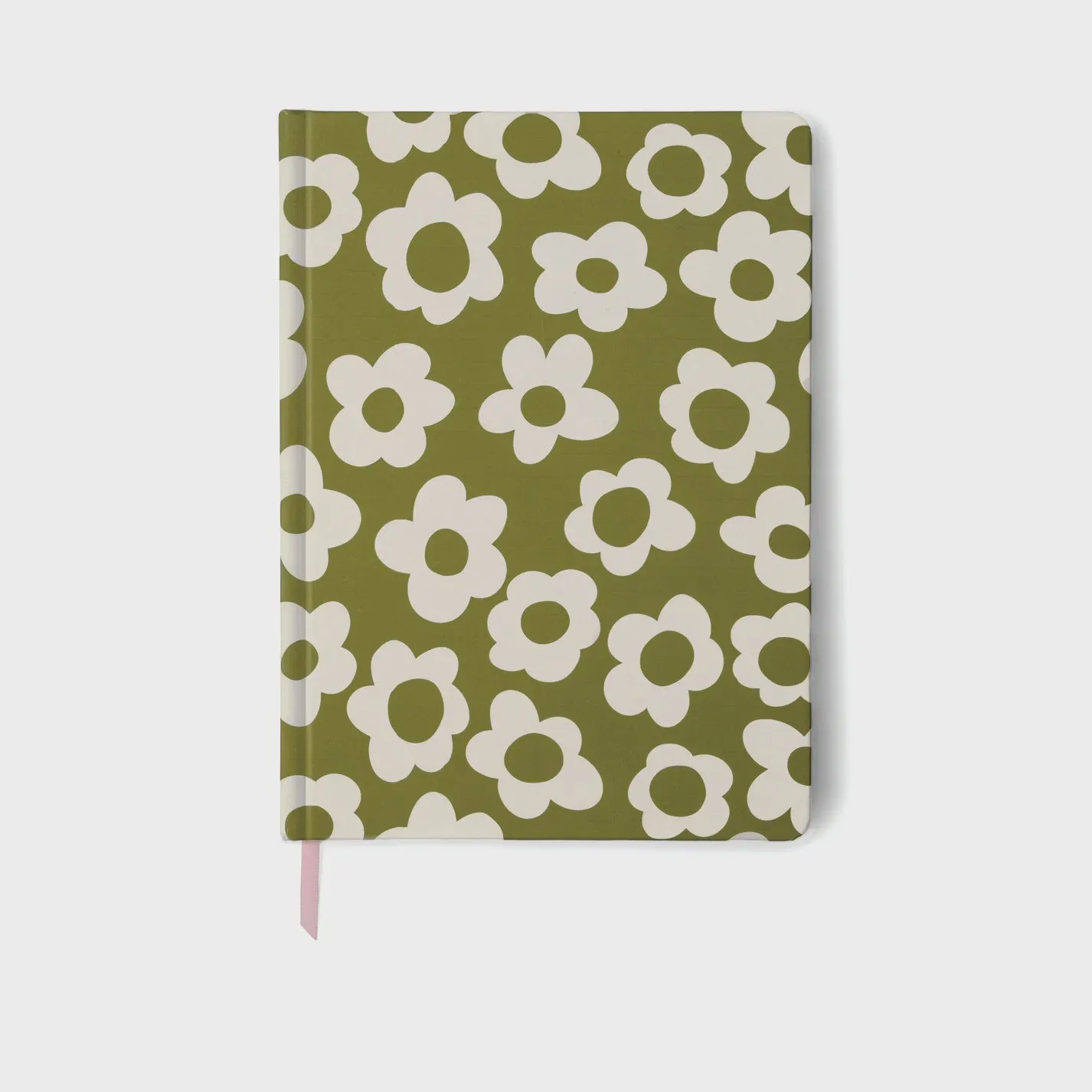 Jumbo Soft Touch Journal - Green Groovy Floral