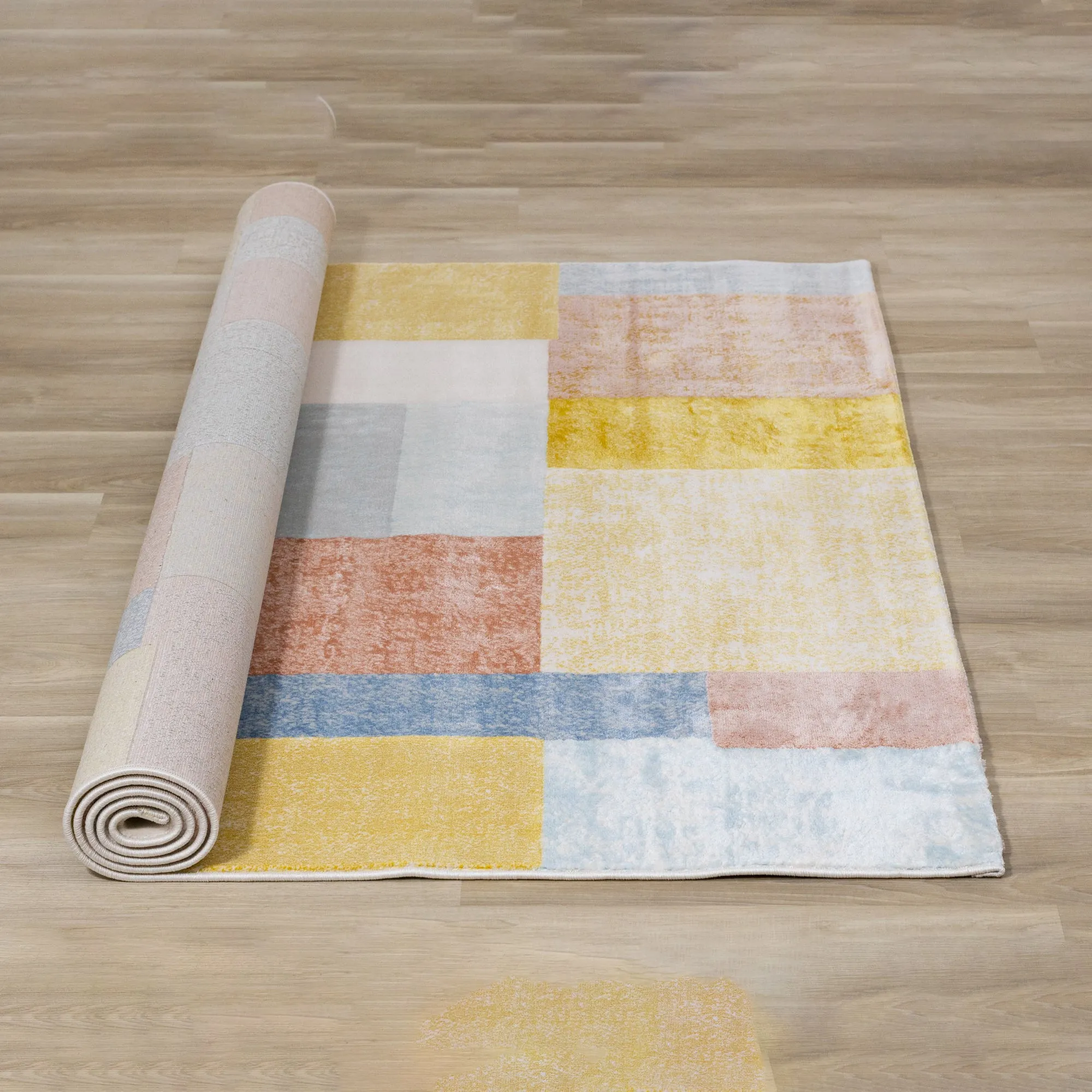 KALI Red Yellow Blue, Shape Rug
