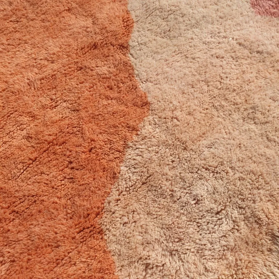 Kissmi | Abstract Moroccan Rug 6x9 Beni Ourain Ultra Soft | Authentic Berber wool Beni Rug | 6'56x9'38 Ft | 200x286 cm