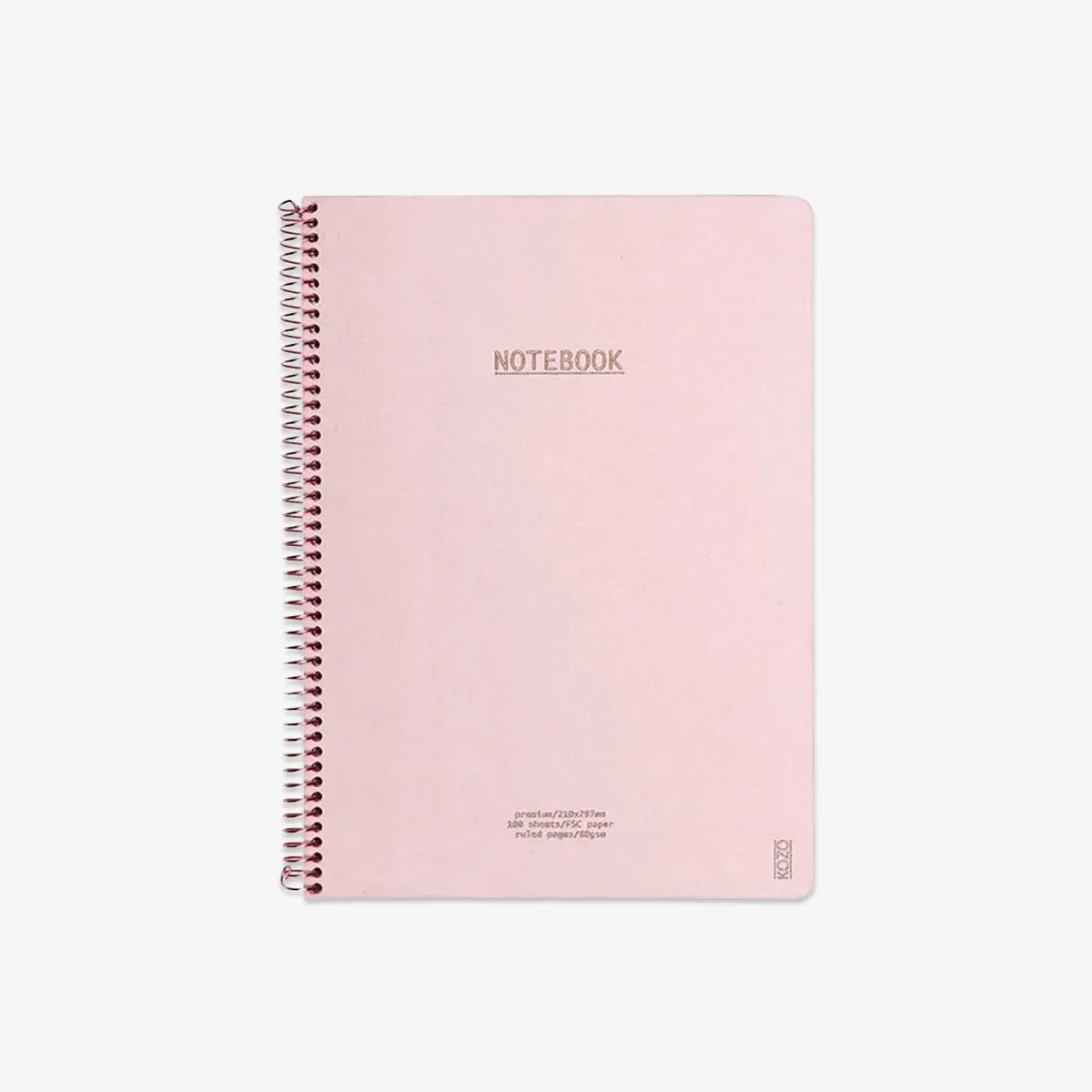 KOZO SPIRAL-BOUND NOTEBOOK A4 // DUSTY PINK