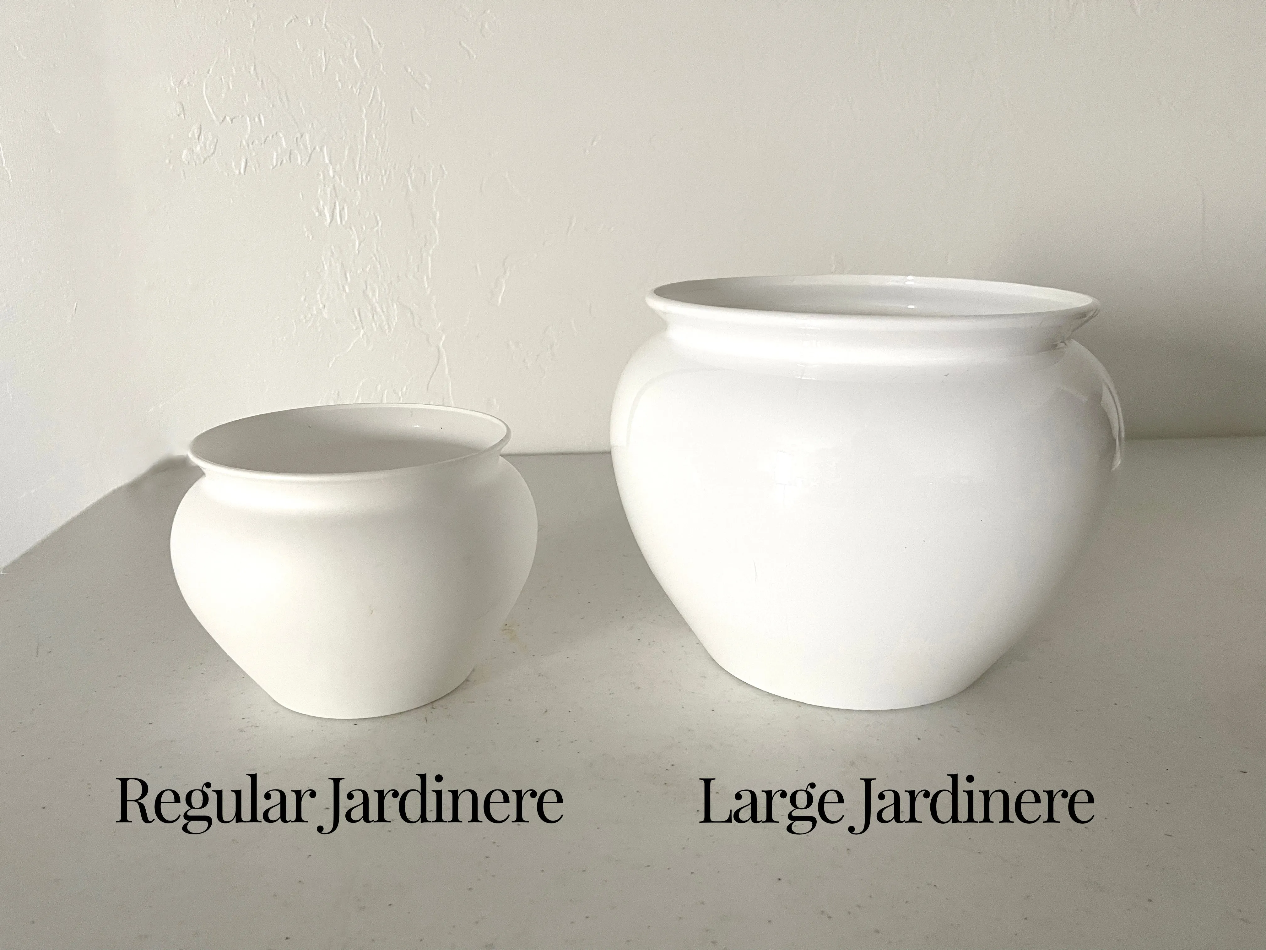 Large White Jardinere Plastic Vase