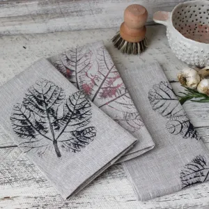Leaf Printed Tea Towels
