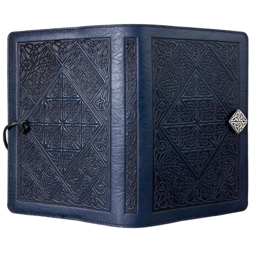 Leather Refillable Journal Notebook, Celtic Diamond