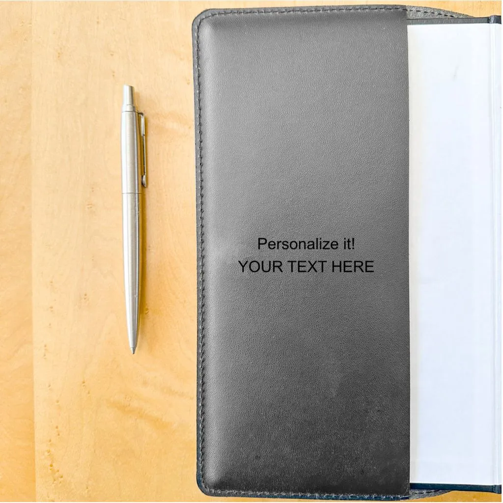 Leather Refillable Journal Notebook, Dandelion Dragonfly