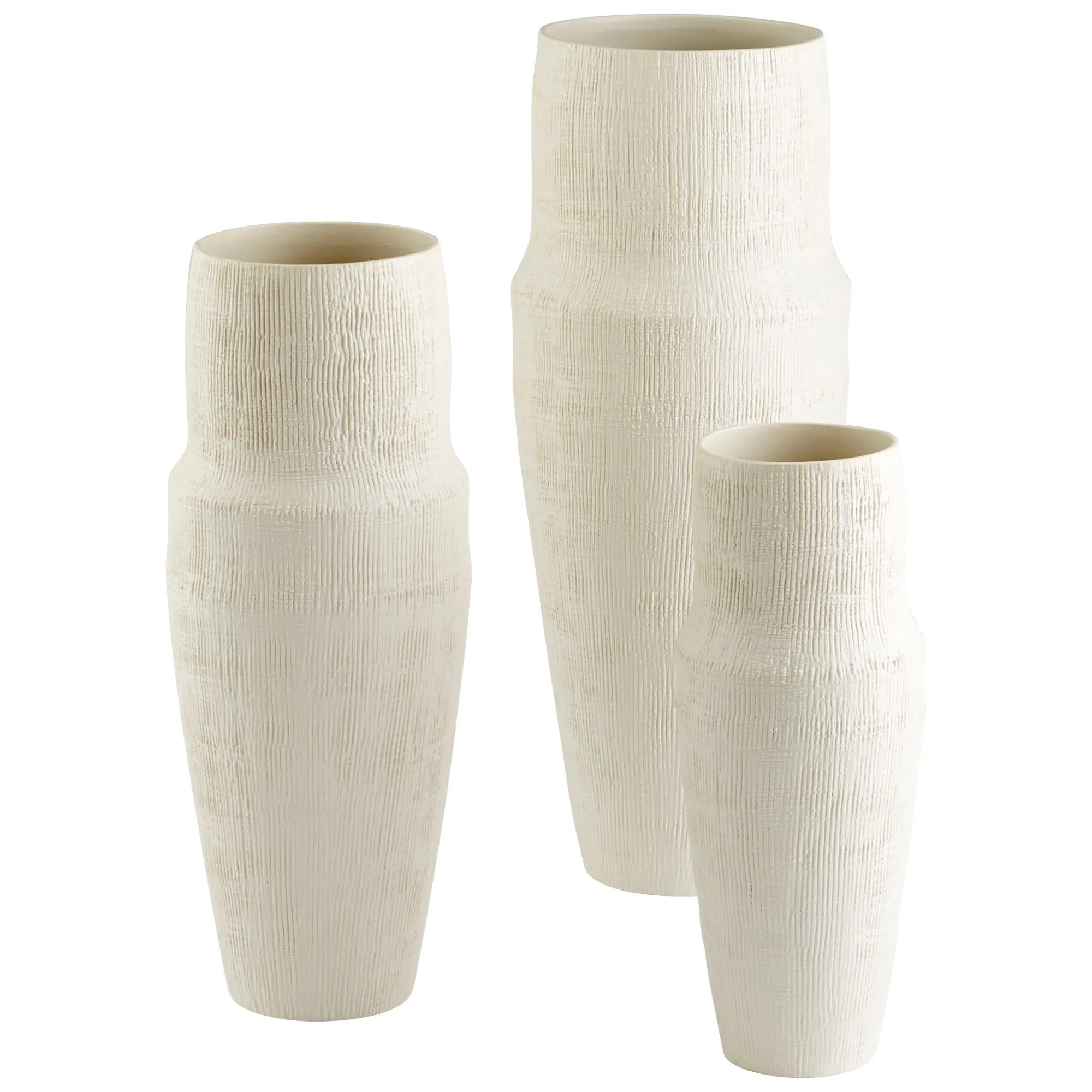 Leela Vase | White-Medium by Cyan